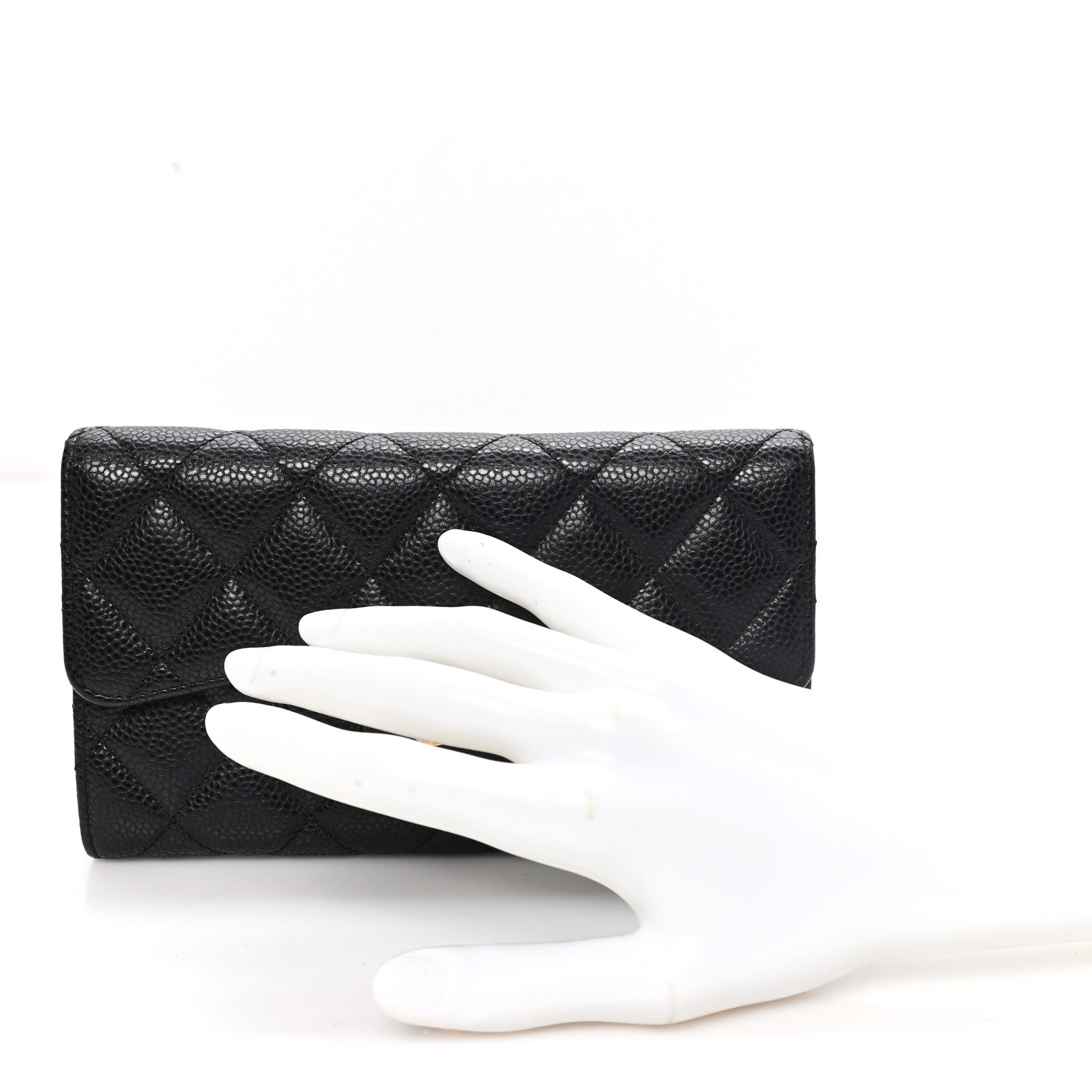 Chanel Caviar Quilted Large Flap Wallet Black 2 of 8