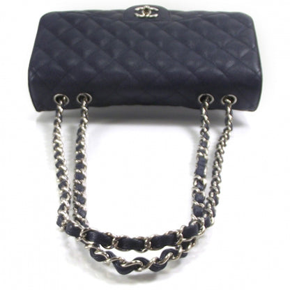 Chanel Caviar JUMBO Classic Flap Dark Navy Blue 6 of 12