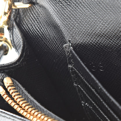 Prada Saffiano Metal Wristlet Black 7 of 9