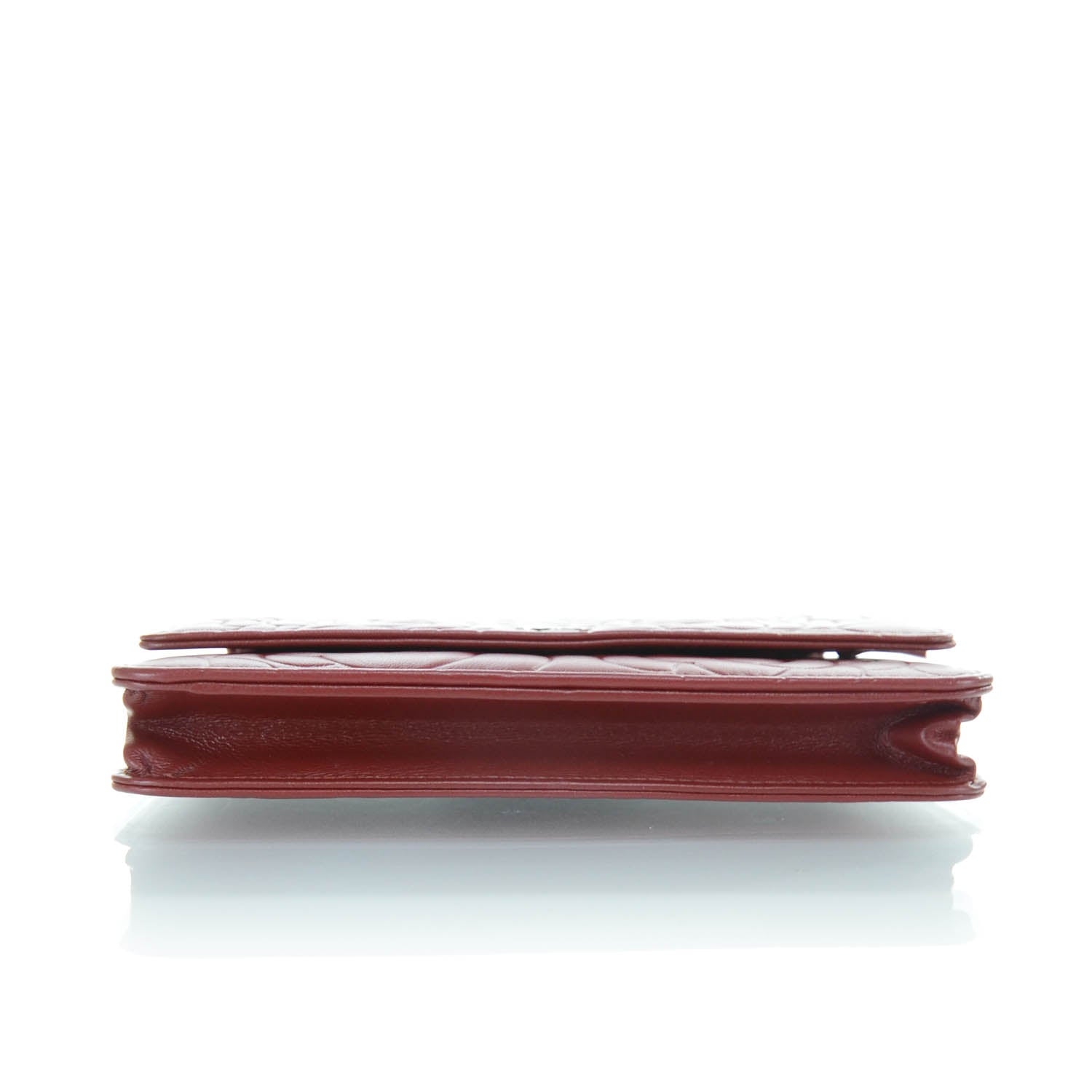 Chanel Lambskin Camellia Wallet on Chain WOC Red 6 of 13