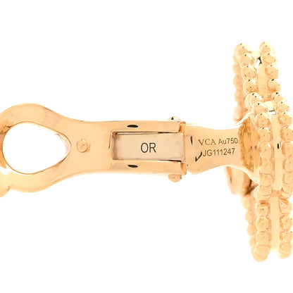 Van Cleef & Arpels 18K Yellow Gold Vintage Alhambra Earrings 4 of 5