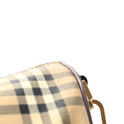 Burberry Haymarket Check Duffle Bag Dark Brown 12 of 14