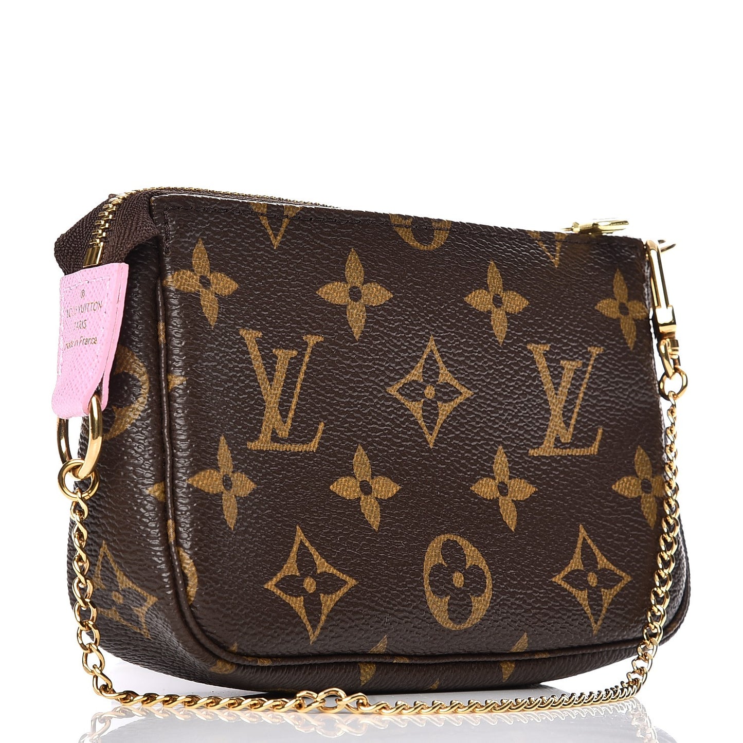 Monogram 2016 Christmas Animation Mini Pochette Accessories Rose Ballerine