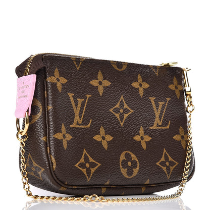 Louis Vuitton Monogram 2016 Christmas Animation Mini Pochette Accessories Rose Ballerine 3 of 7
