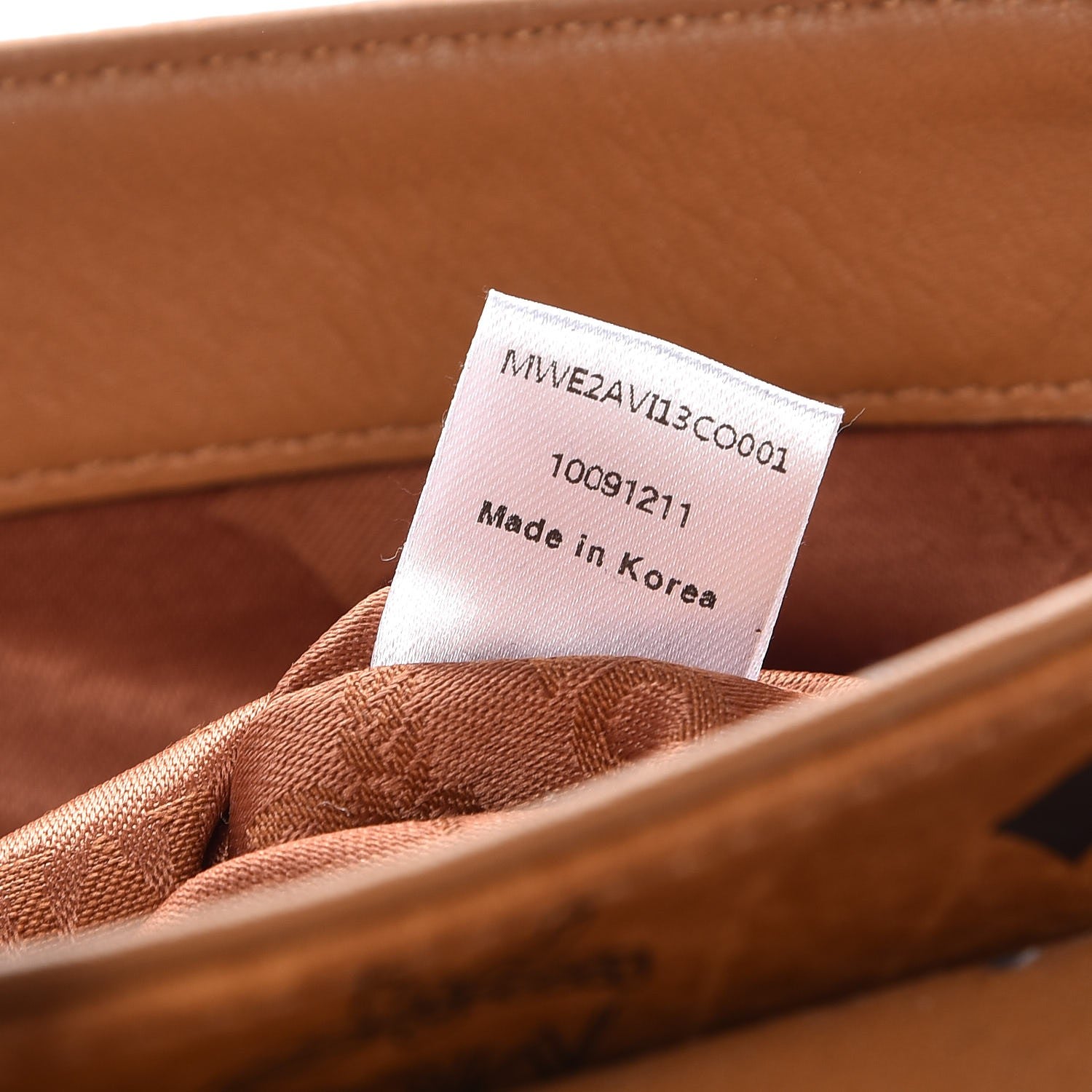 MCM Visetos Top Handle Satchel Cognac 9 of 12