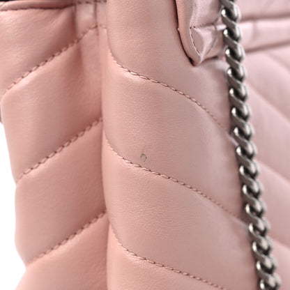 Saint Laurent Calfskin Y Quilted Monogram Small Loulou Chain Satchel Rose Antic 14 of 14