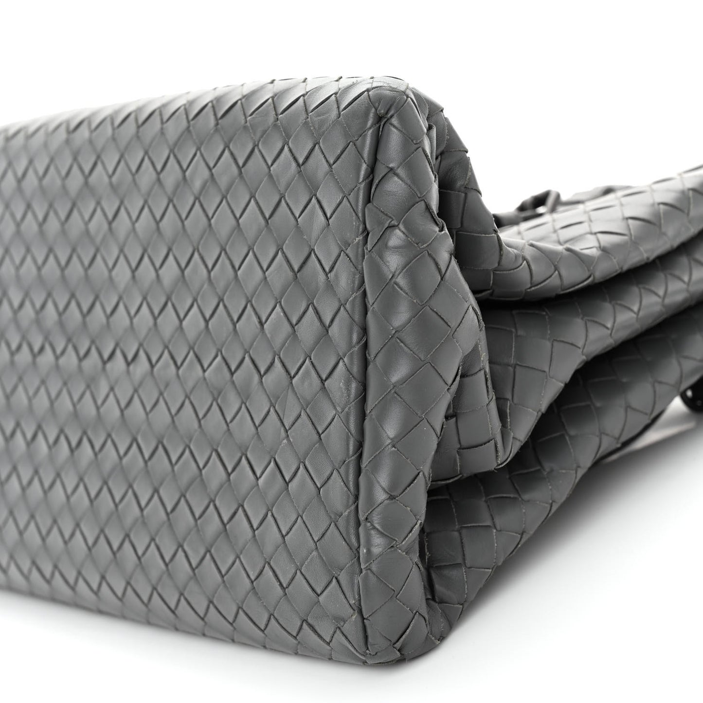 BOTTEGA VENETA Light Calf Intrecciato Small Roma Light Grey