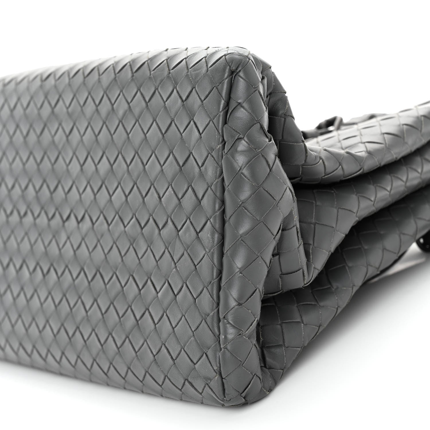 Bottega Veneta BOTTEGA VENETA Light Calf Intrecciato Small Roma Light Grey 9 of 9