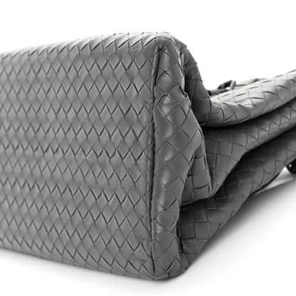 Bottega Veneta BOTTEGA VENETA Light Calf Intrecciato Small Roma Light Grey 9 of 9