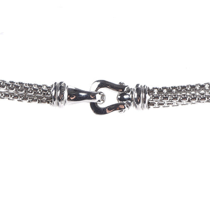 David Yurman Sterling Silver Pearl Box Chain Four Strand Necklace 5 of 6