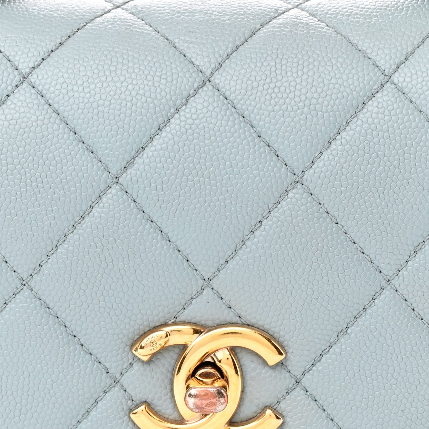 Caviar Quilted Small Business Affinity Flap Blue
