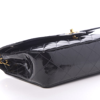 Chanel Patent Quilted Medium Double Flap Black 9 of 13