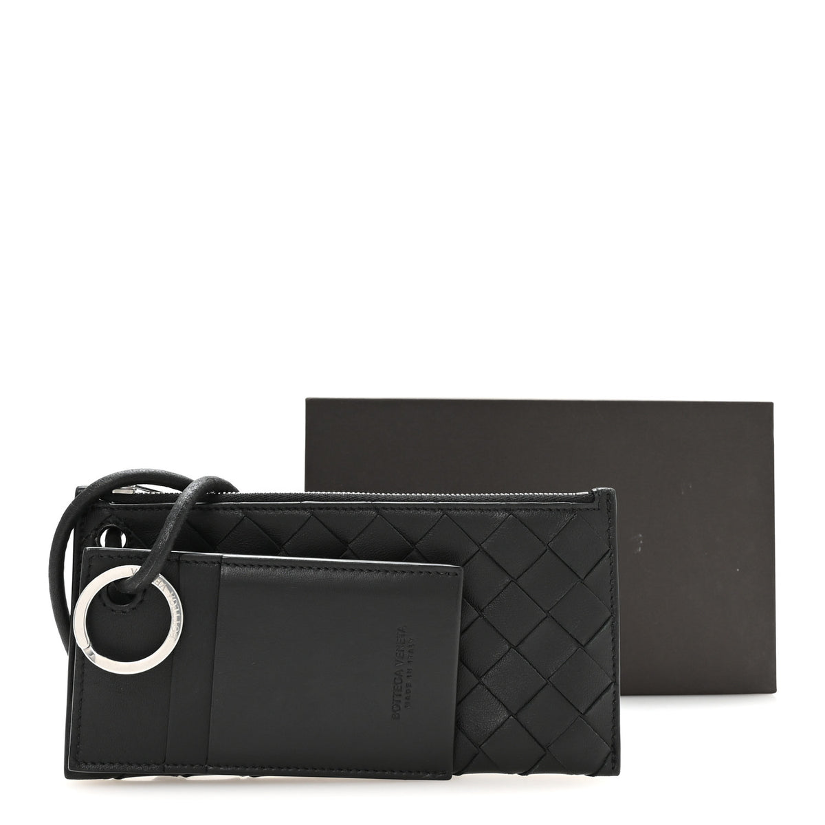 Bottega Veneta Nappa Intrecciato Pouch Wallet Lanyard Black 6 of 6