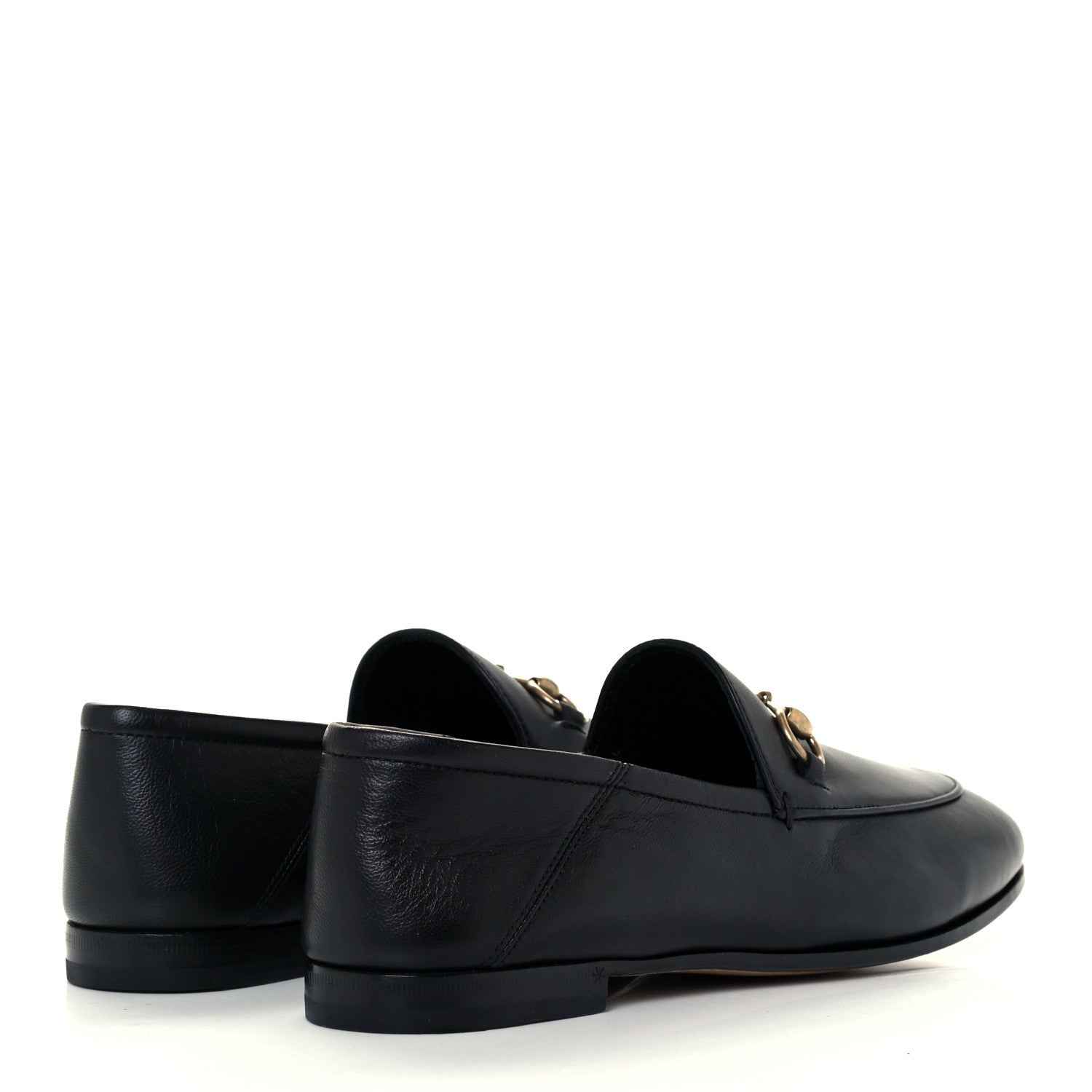 Gucci Lambskin Womens Brixton Horsebit Loafers 37 Black 4 of 11