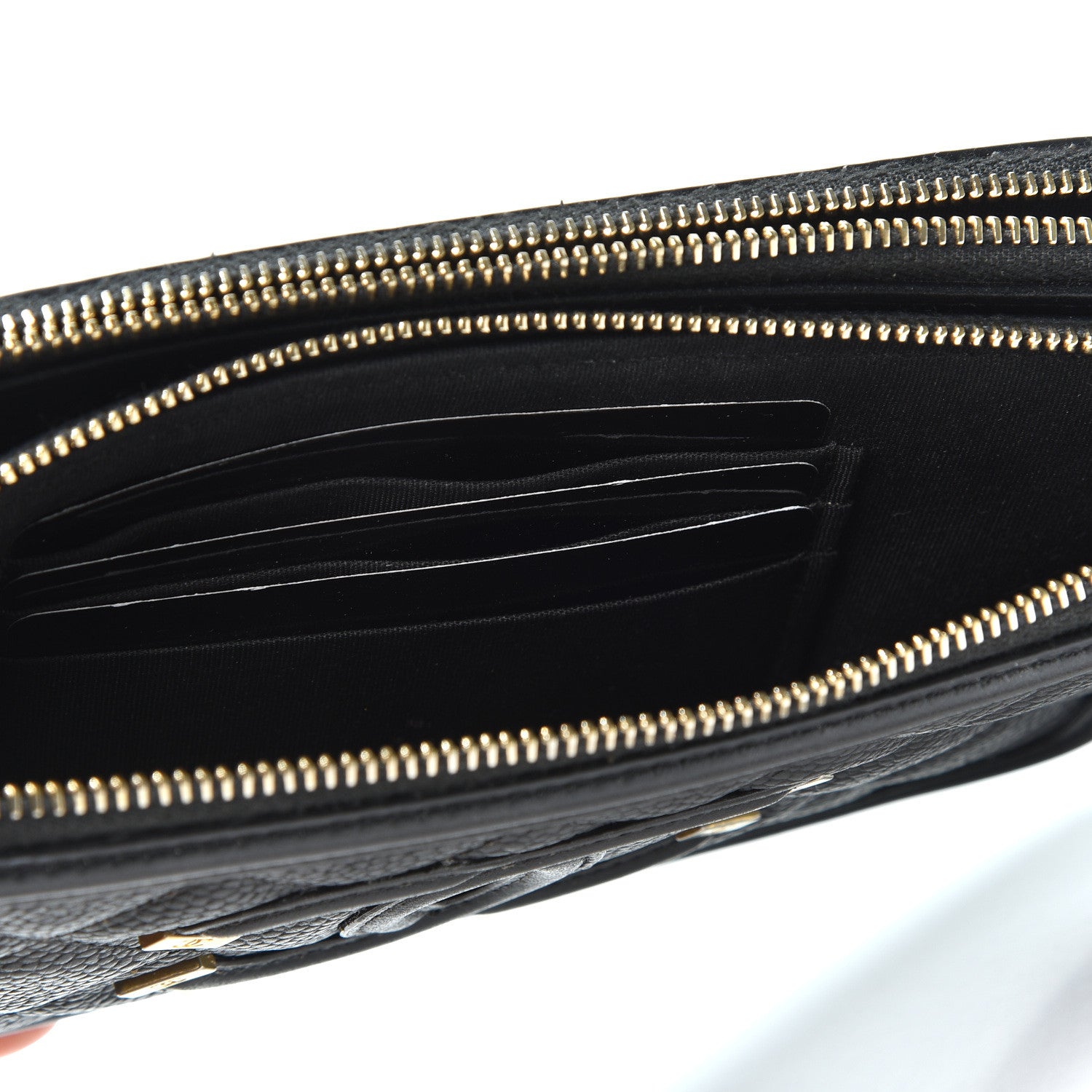 Chanel Caviar Quilted CC Filigree Clutch With Chain Black 4 of 15