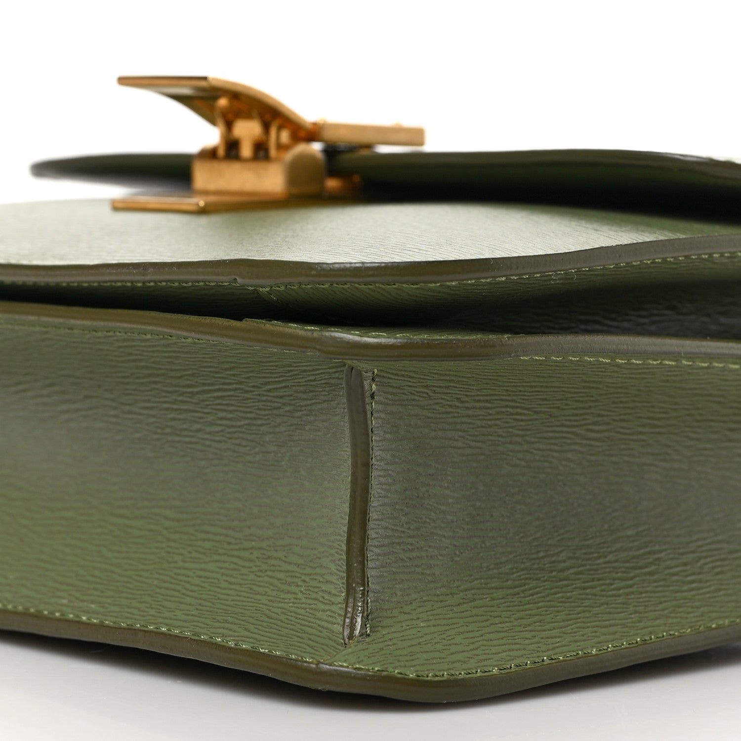 Celine Liege Calfskin Teen Classic Box Flap Bag Light Khaki 9 of 10