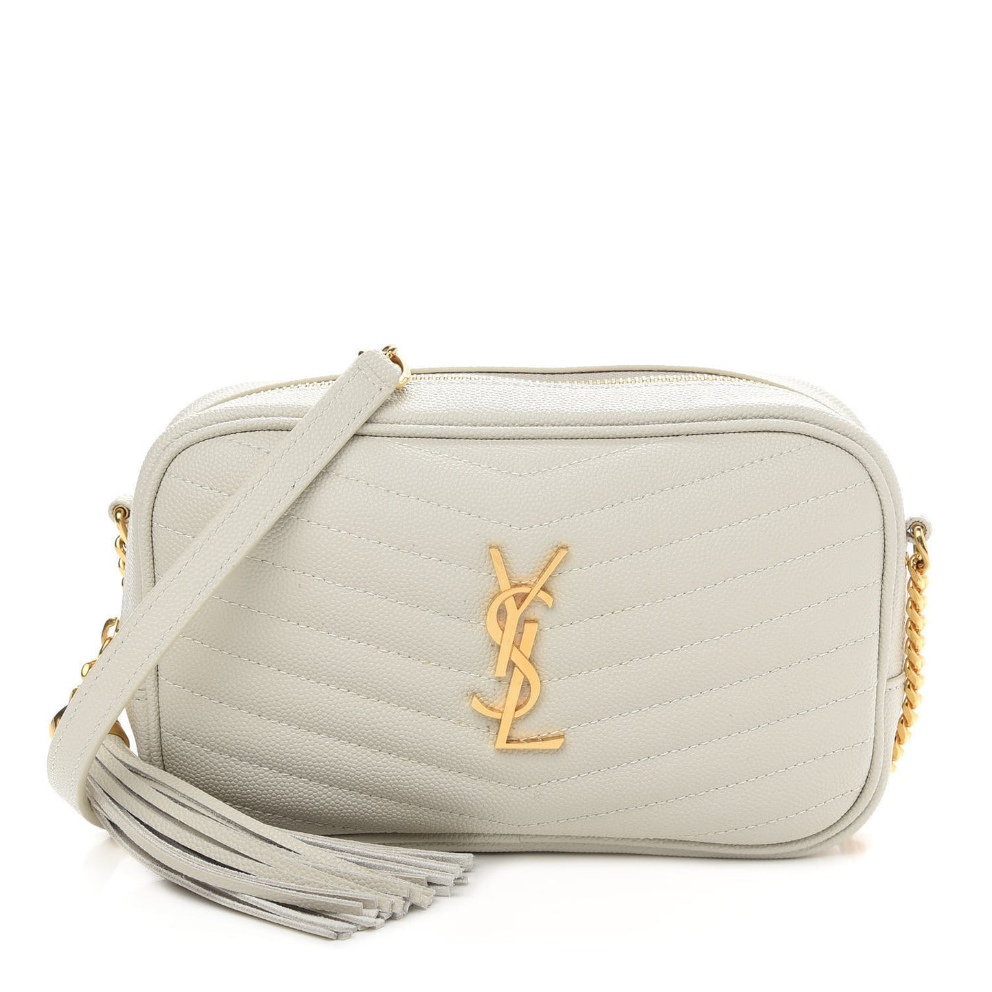 Grain De Poudre Matelasse Monogram Mini Lou Camera Bag Crema Soft