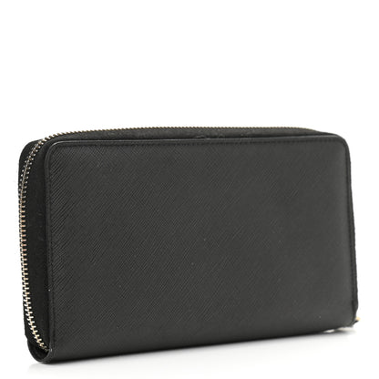 Givenchy Textured Coated Canvas Rottweiler Print Zip Around Wallet Black 3 of 6