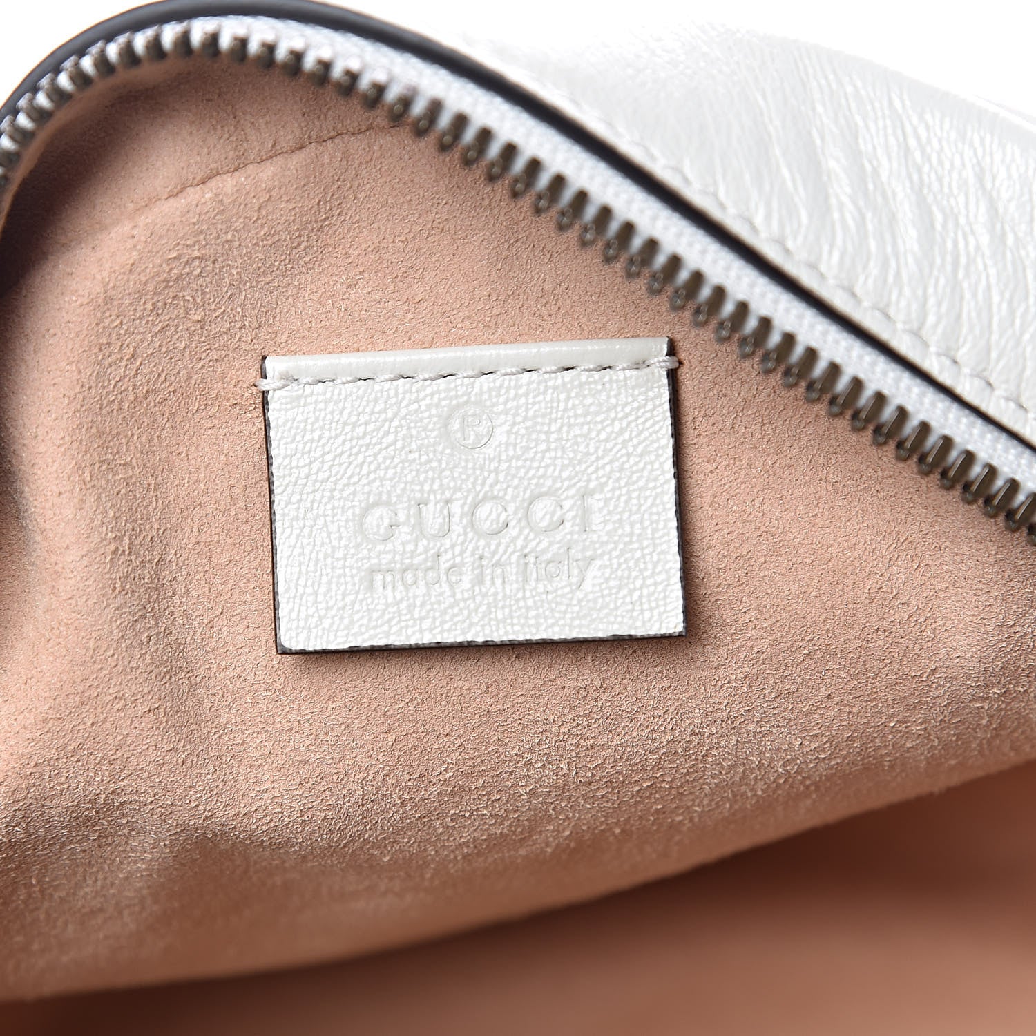 Gucci Calfskin Matelasse Mini GG Marmont Round Shoulder Bag White 6 of 12