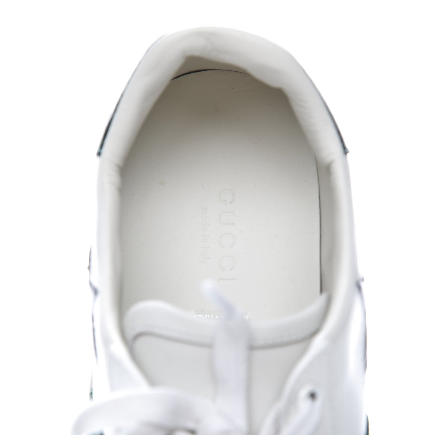 Calfskin Ayers Web Star Embroidered Womens Ace Sneakers 37.5 White Multi