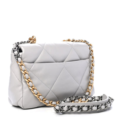 Chanel Lambskin Quilted Medium Chanel 19 Flap Grey 2 of 4