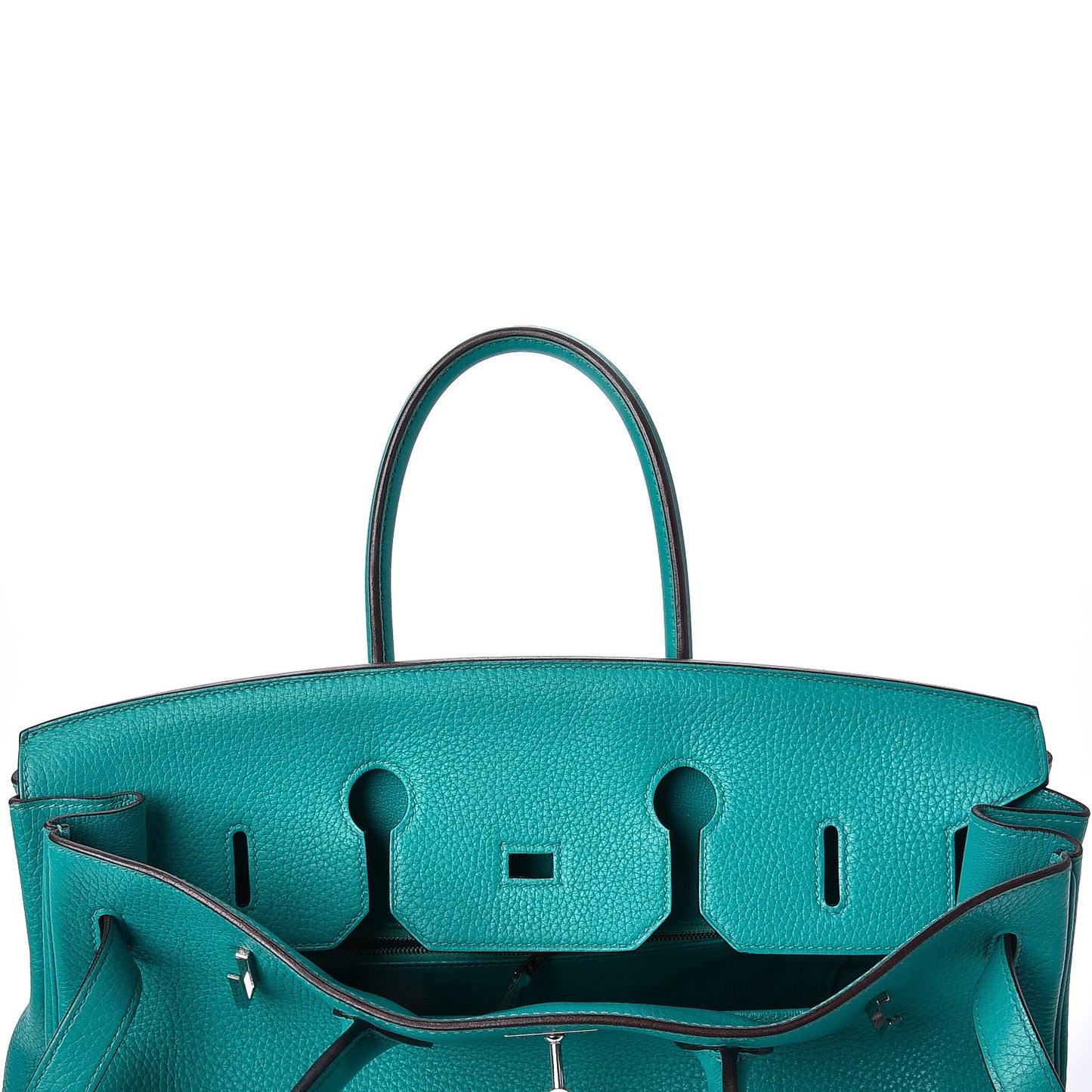 Taurillon Clemence Birkin 35 Bleu Paon