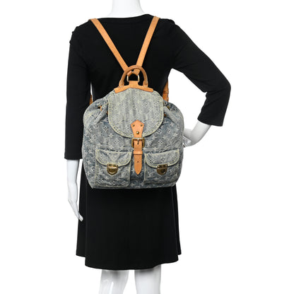 Louis Vuitton Denim Sac a Dos Backpack GM Blue 2 of 18