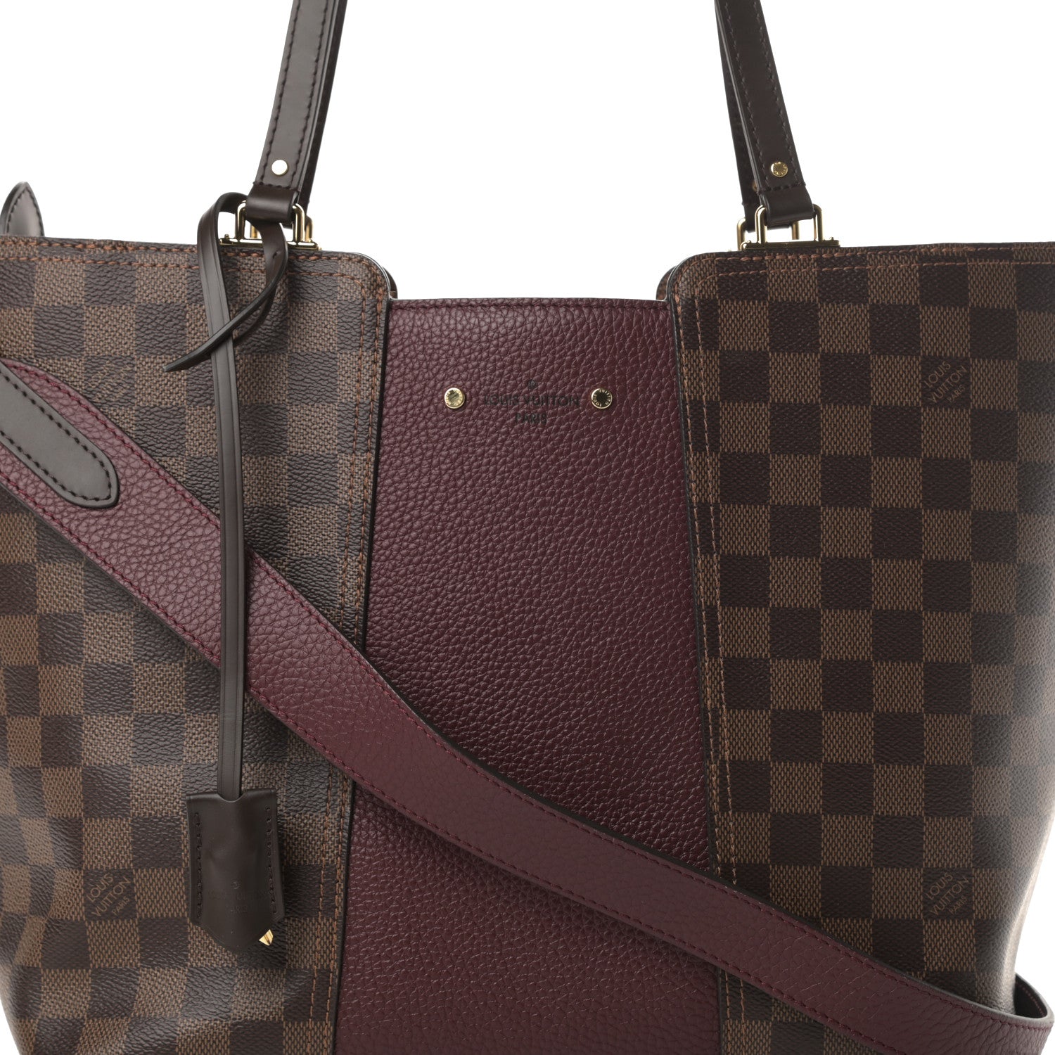 Louis Vuitton Damier Ebene Taurillon Jersey Bordeaux 8 of 11