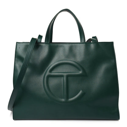 Telfar Vegan Leather Medium Shopping Bag Dark Olive 1 of 9