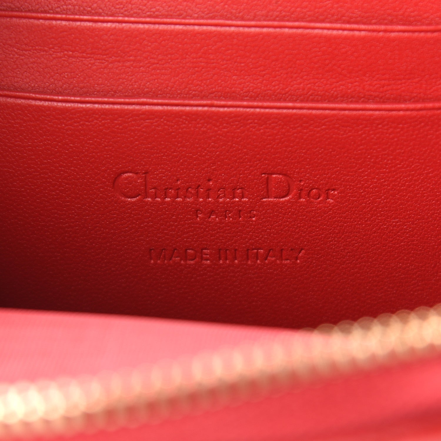 Christian Dior Lambskin Cannage Dioramour Lady Dior Phone Holder Bright Red 6 of 8