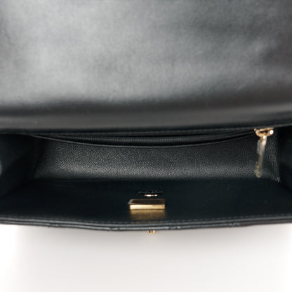 Chanel Lambskin Quilted Mini Top Handle Rectangular Flap Black 5 of 12