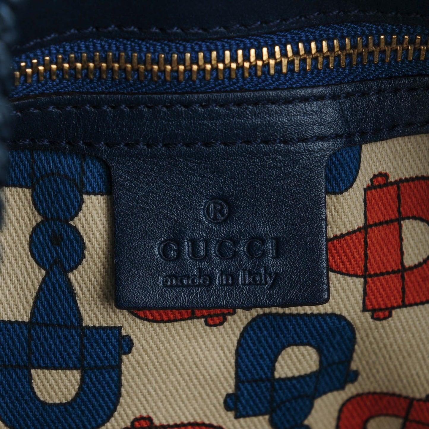 Guccissima Large Horsebit Chain Hobo Blue