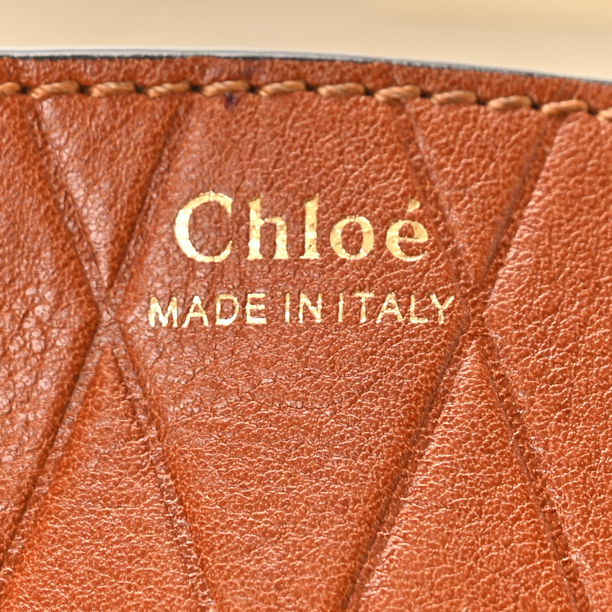 Chloe Lambskin Diamond Embossed Small Drew Shoulder Bag Caramel 6 of 9