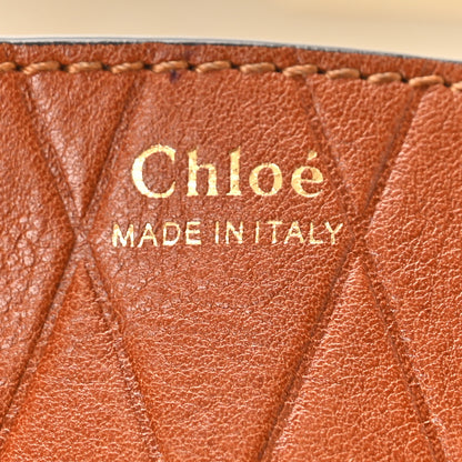 Chloe Lambskin Diamond Embossed Small Drew Shoulder Bag Caramel 6 of 9
