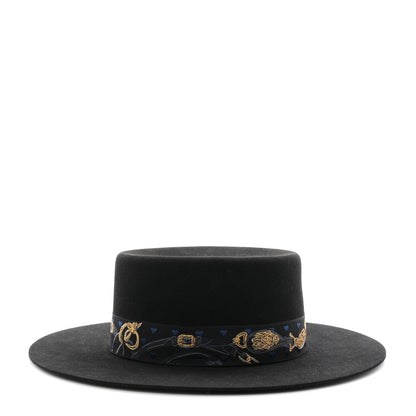 Hermes Rabbit Felt Dakota Love Hat 59 Black 6 of 16