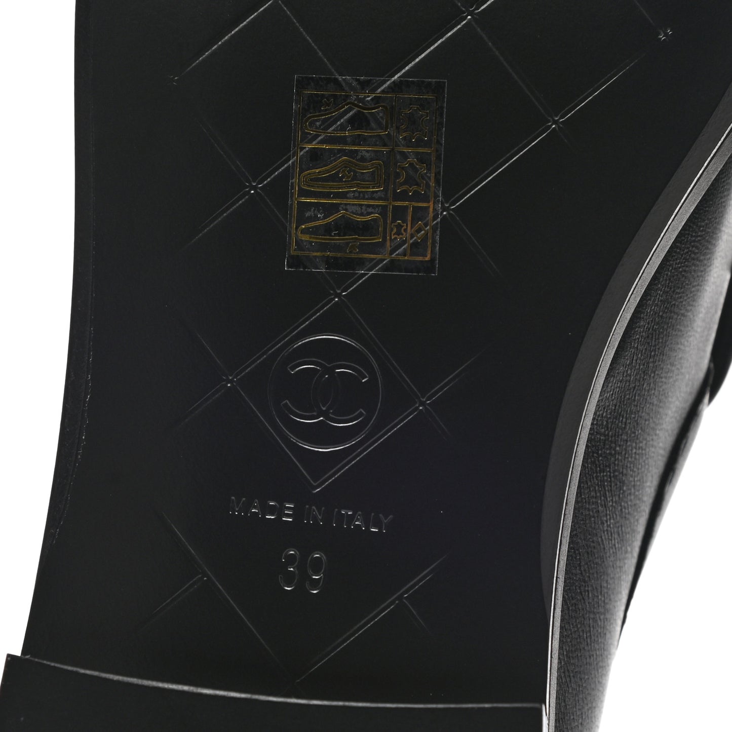 Lambskin Quilted CC Turnlock Loafers 39 Black