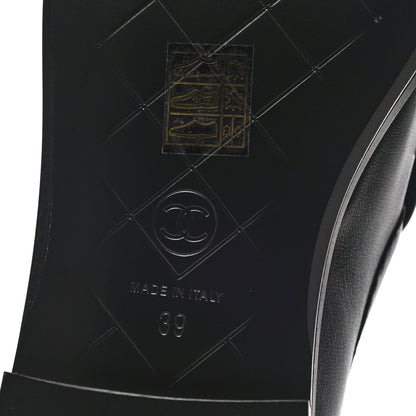 Chanel Lambskin Quilted CC Turnlock Loafers 39 Black 6 of 9