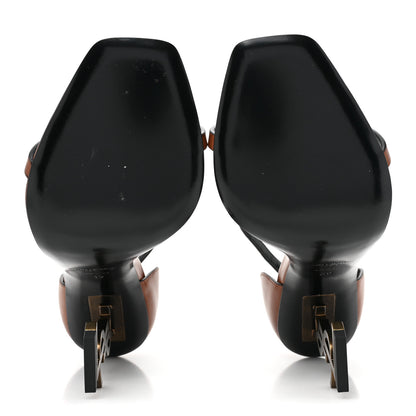 Saint Laurent Calfskin Opyum Sandals 39 Cognac 5 of 8