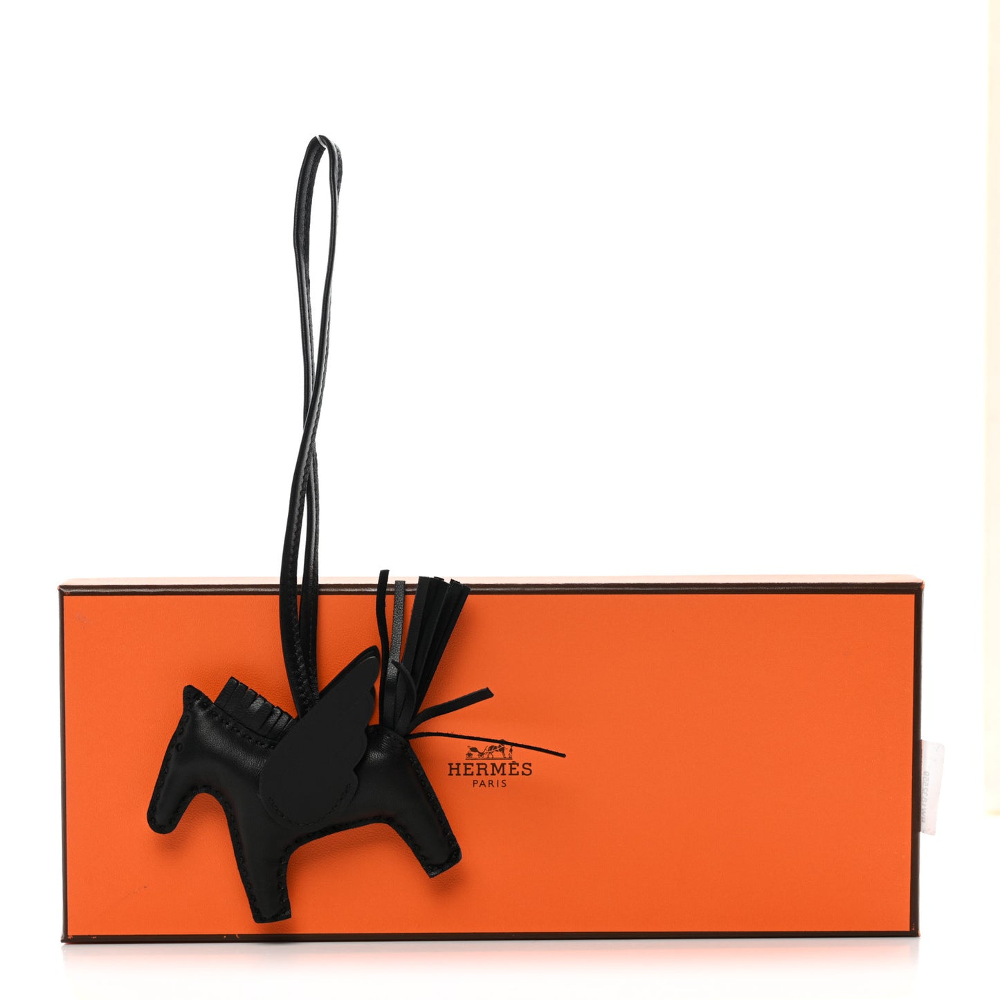 Milo Lambskin Grigri Rodeo Pegase Horse Bag Charm PM So Black
