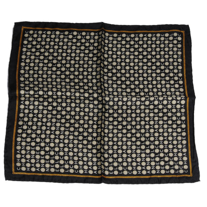 Chanel Silk CC Logo Camellia Scarf Black 2 of 2