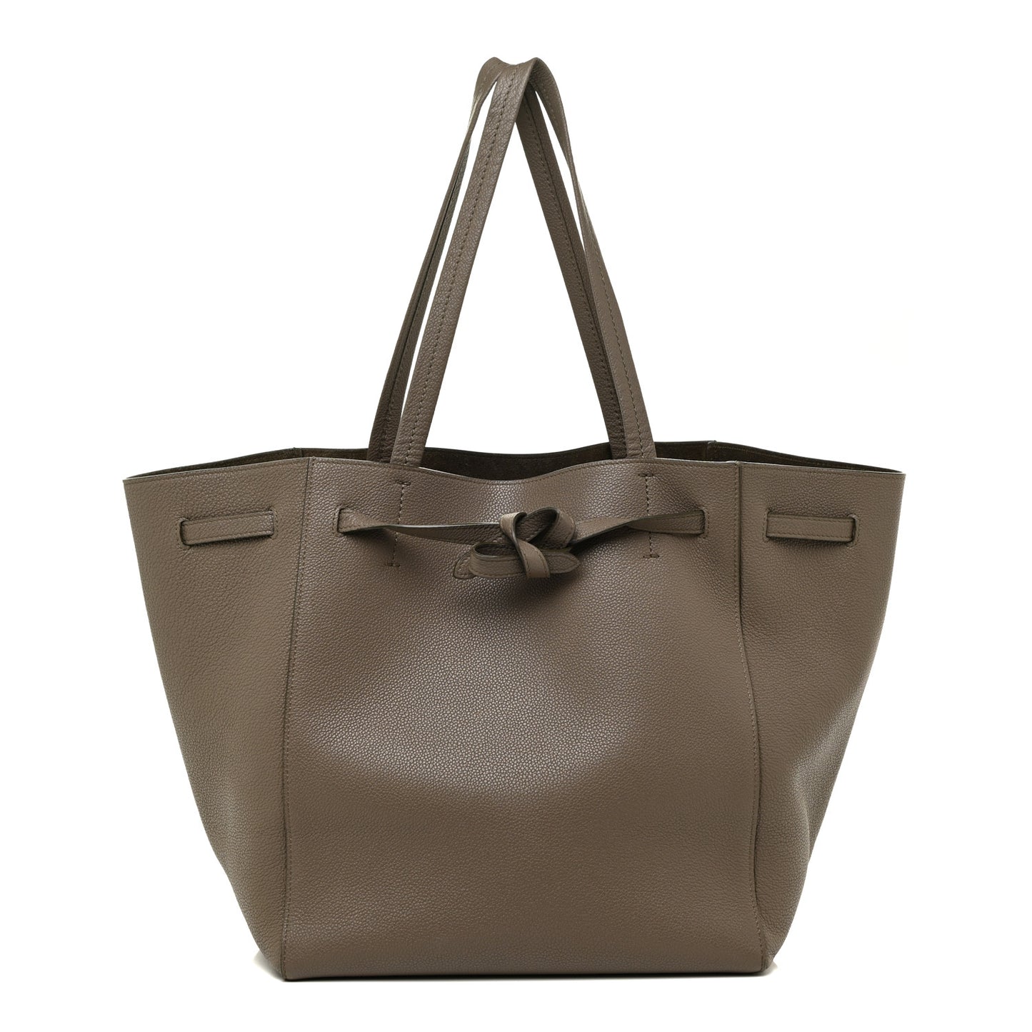 Soft Grained Calfskin Medium Belt Cabas Phantom Taupe