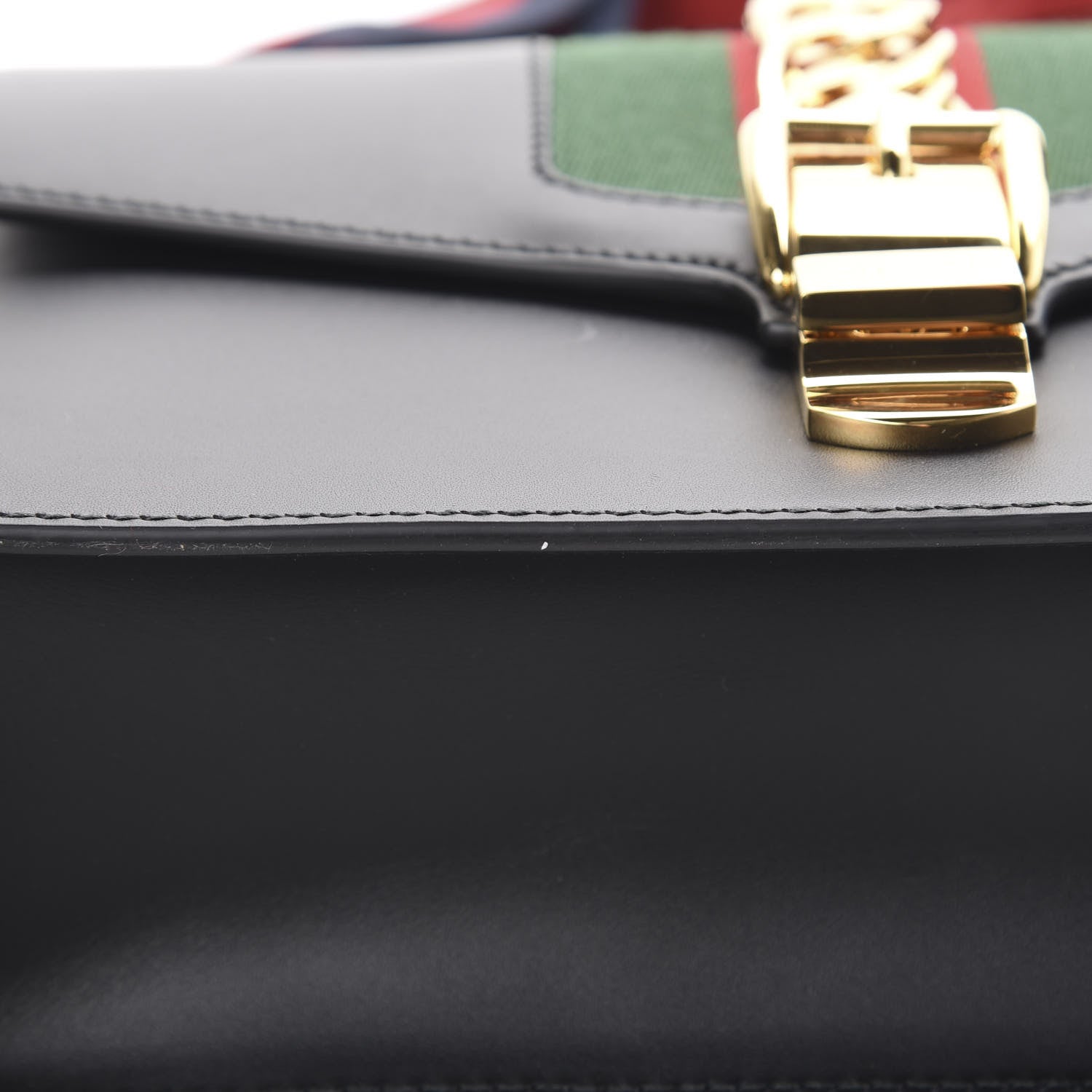 Gucci Calfskin Small Sylvie Shoulder Bag Black 10 of 12