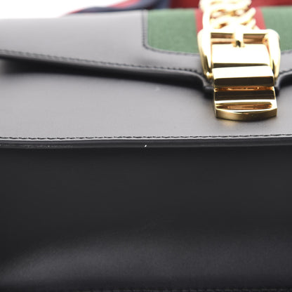 Gucci Calfskin Small Sylvie Shoulder Bag Black 10 of 12