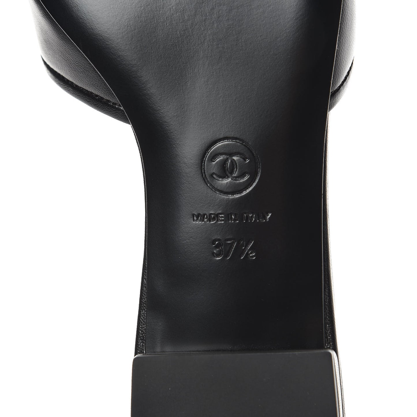 Lambskin Camellia Sandal Mules 37.5 Black