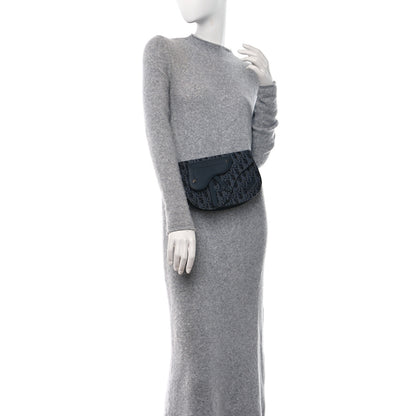 Christian Dior Oblique Saddle Messenger Pouch Blue 2 of 9