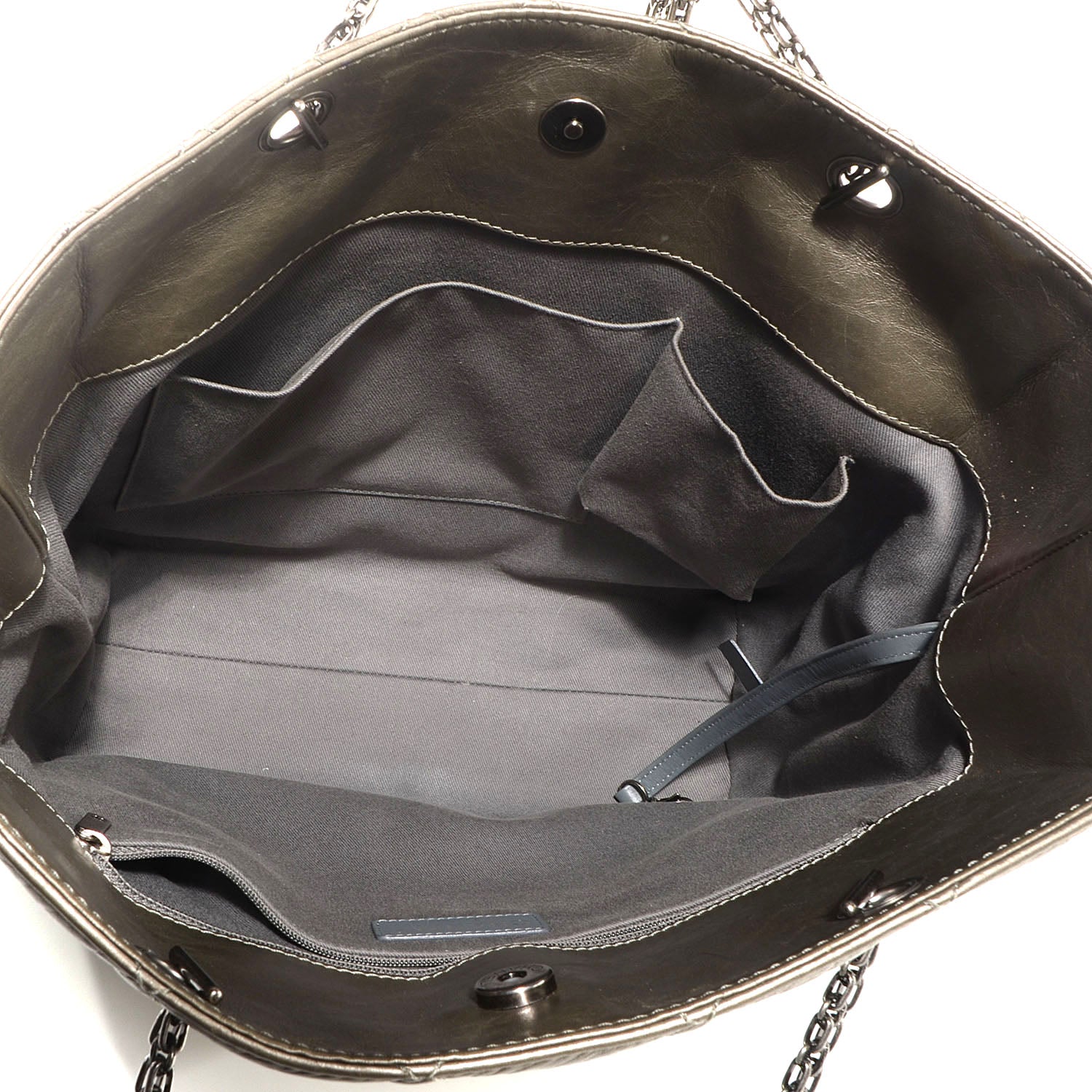 Chanel Aged Calfskin Reissue 2.55 Tote Dark Silver 5 of 8