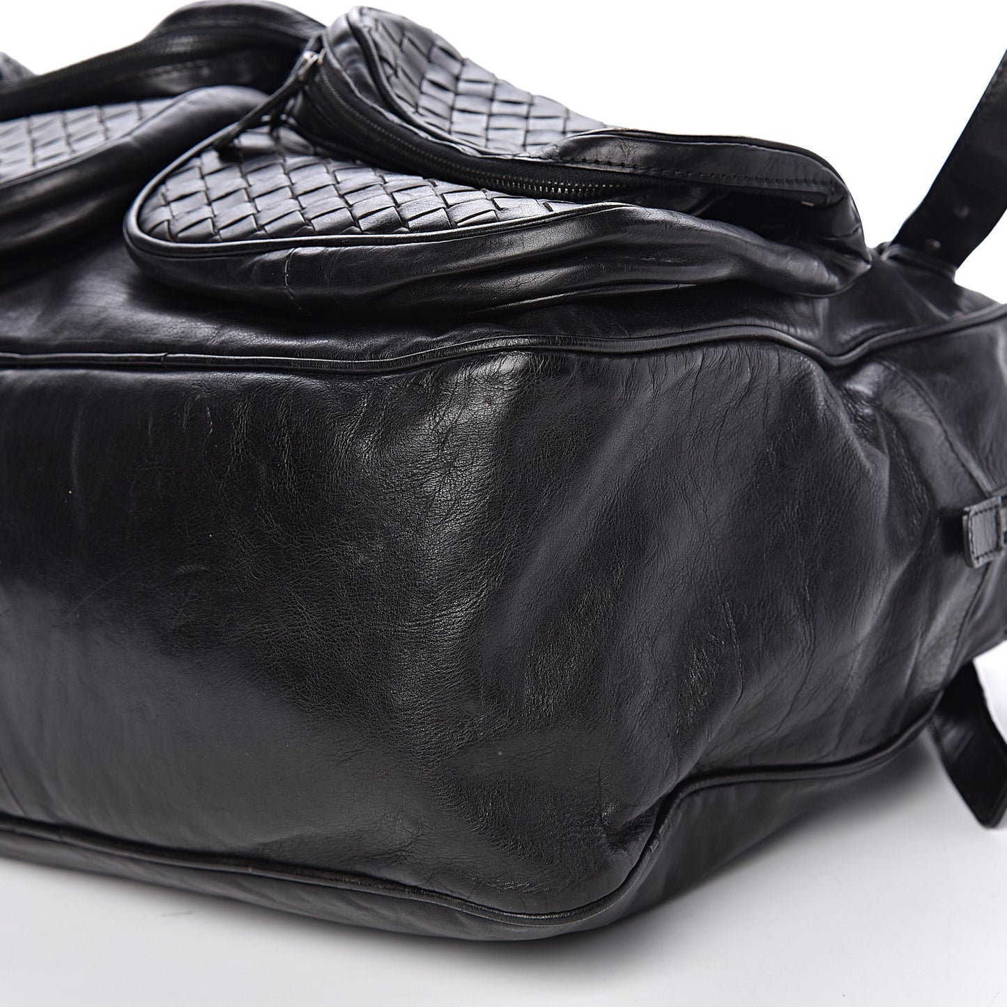 Nappa Intrecciato Multipocket Shoulder Bag Black