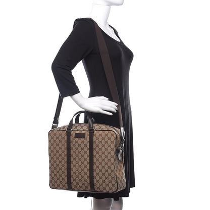 Gucci Monogram Briefcase Dark Brown 2 of 10
