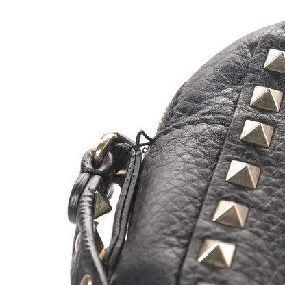 Valentino Garavani Pebbled Calfskin Rockstud Camera Crossbody Bag Black 15 of 16
