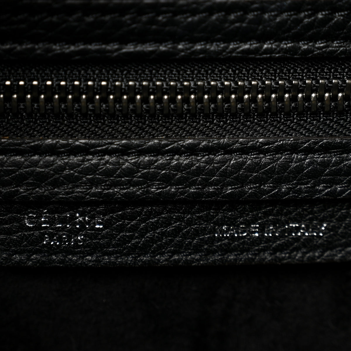Celine Drummed Calfskin Micro Luggage Black 6 of 12